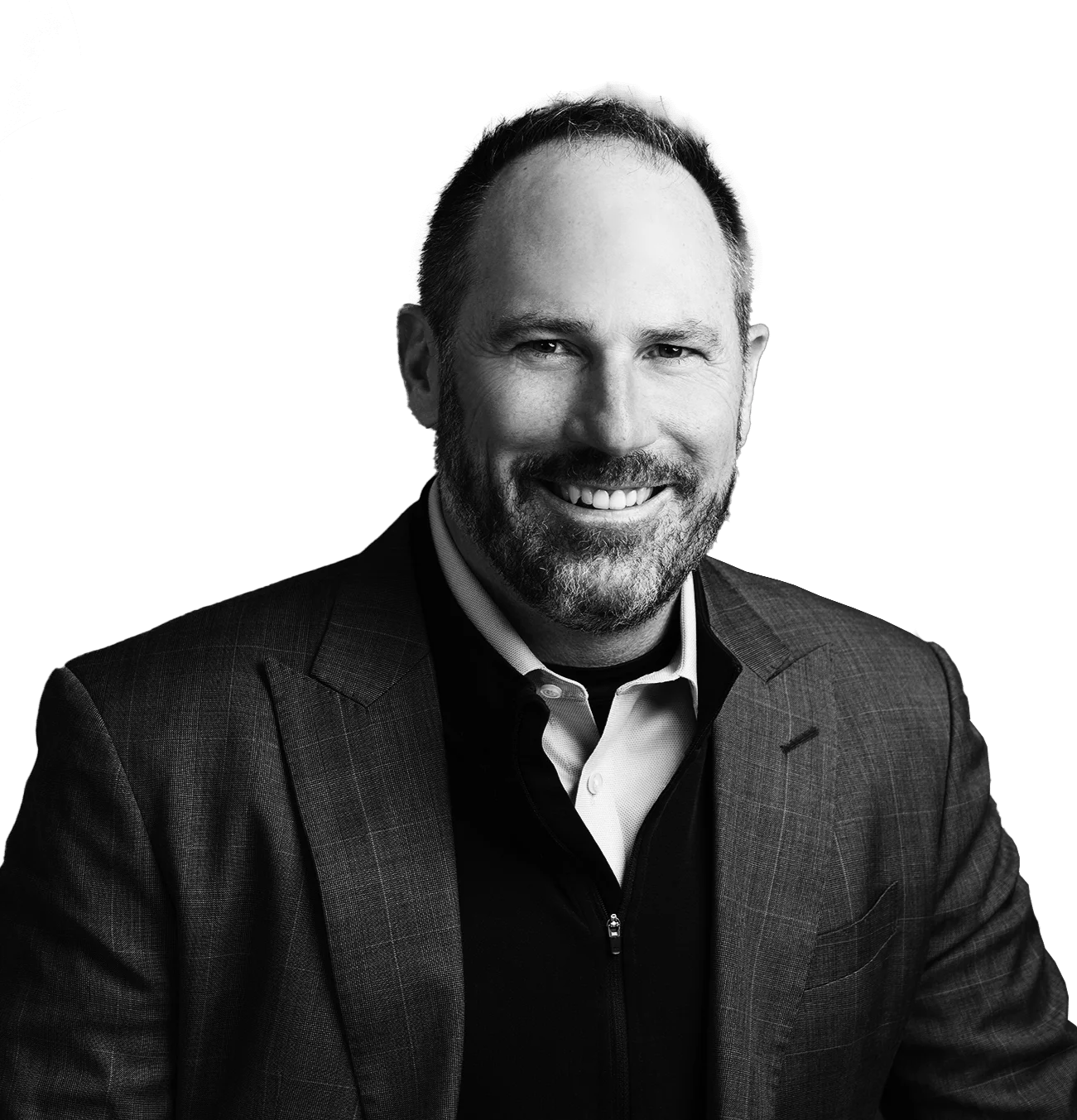 Travis headshot nb bw narrrow